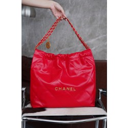 샤넬 Chanel 22P 22Medium Handbag AS3261 Red gold 39cm