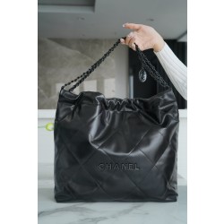 샤넬 Chanel 22P 22Medium Handbag AS3261 So Black 39cm