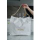 샤넬 Chanel 22P 22Medium Handbag AS3261 White gold 39cm