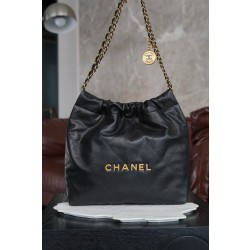 샤넬 Chanel 24B 22 Small Handbag AS3260 Black 35cm