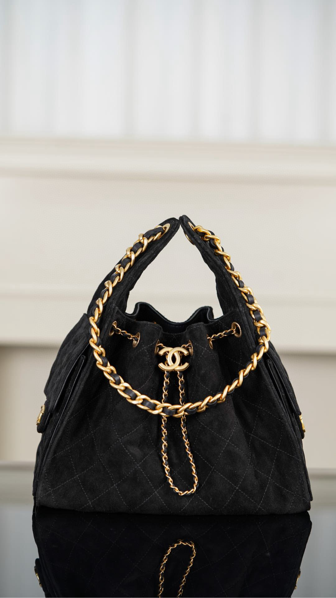 샤넬 CHANEL 25c 25Small Handbag AS5293 Black 26cm