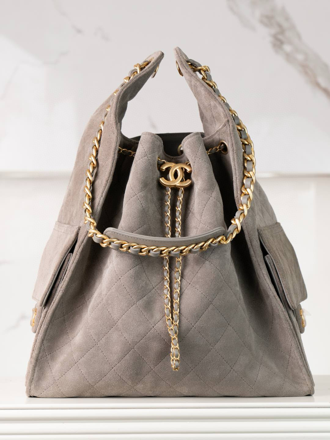 샤넬 CHANEL 25c 25Medium Handbag AS5311 grey 30cm