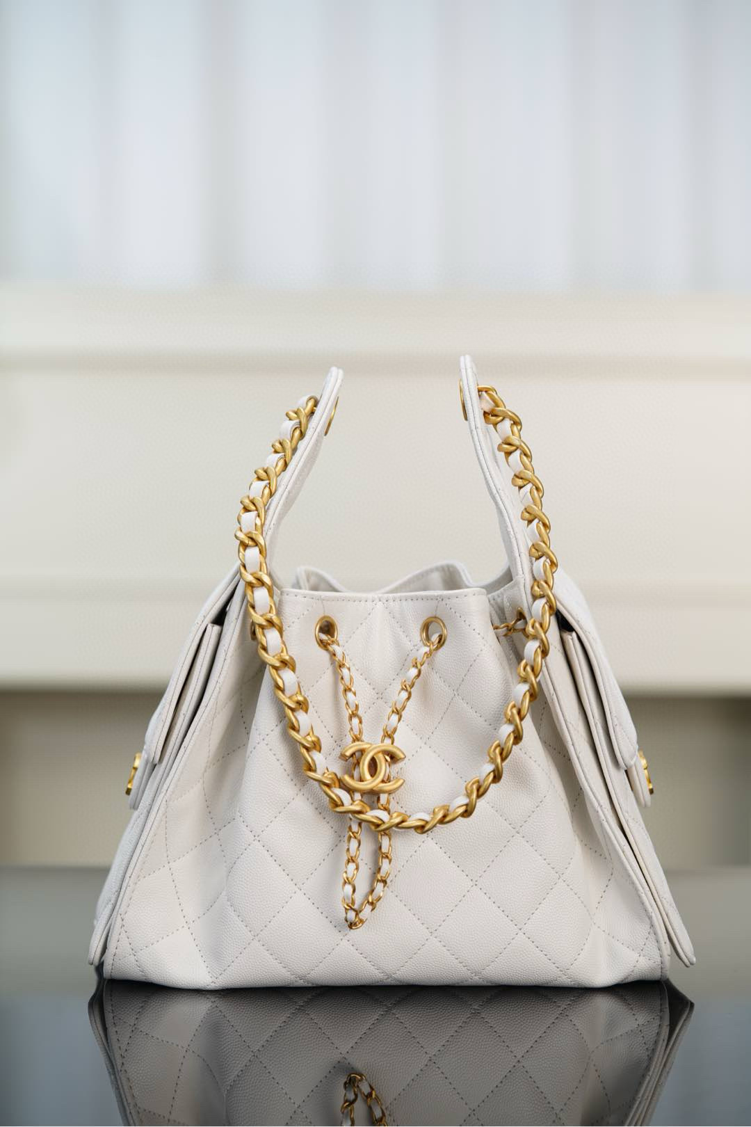 샤넬 CHANEL 25s 25Small Handbag AS5293 White 26cm