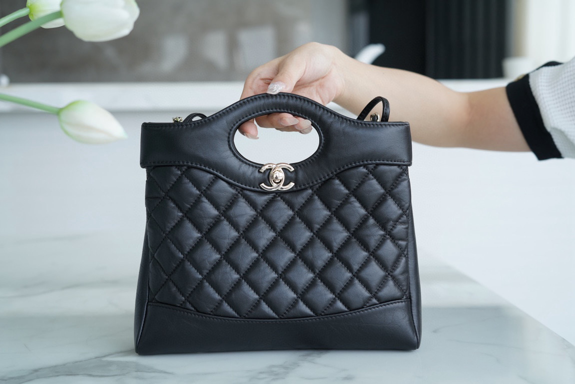 샤넬 Chanel 25P 31 Mini Shopping Bag AS4133 Black 22cm