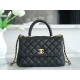 샤넬 Chanel 23P Small CoCo Handle Flap Bag A92990 Black 24cm