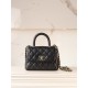 샤넬 Chanel 24K Mini CoCo Handle Nano Flap Bag Black 14.5cm