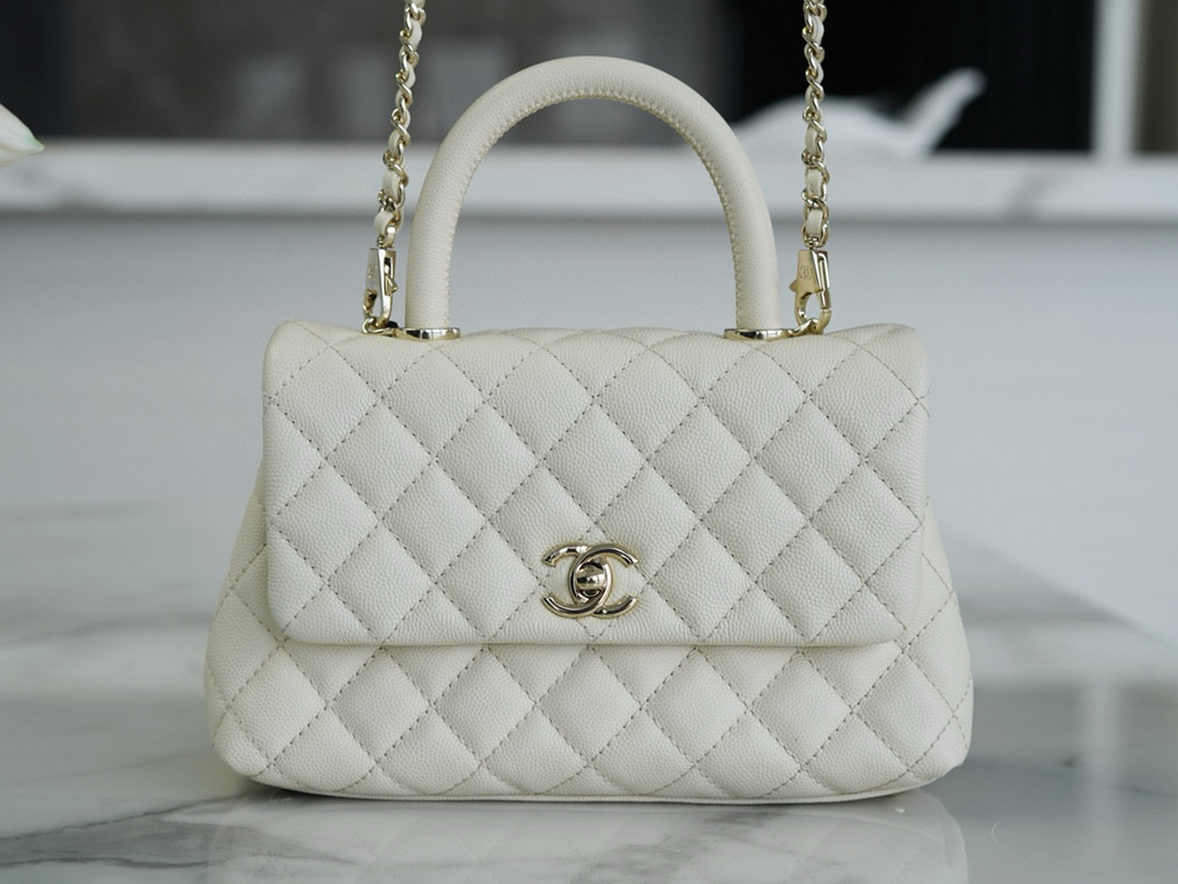샤넬 Chanel Small CoCo Handle Flap Bag A92990 Beige 24cm
