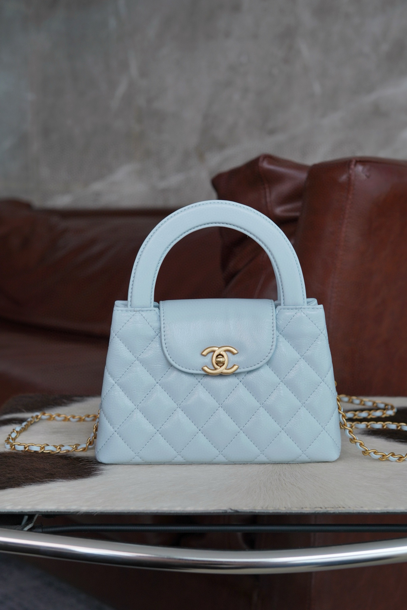 샤넬 Chanel 23K Kelly Nano AS4416 Blue 13cm