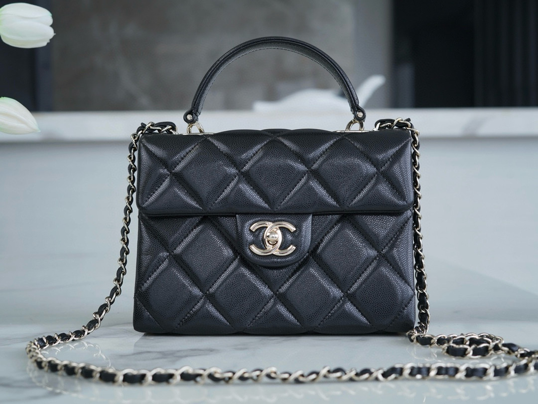 샤넬 Chanel 24P Small Kelly Handle bag Black 21cm