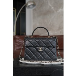 샤넬 Chanel 24P Kelly Handle bag Black 25cm