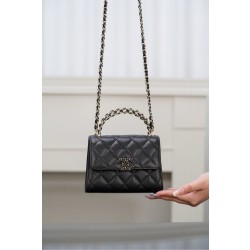 샤넬 Chanel 25s cross handle Kelly black 11.5cm