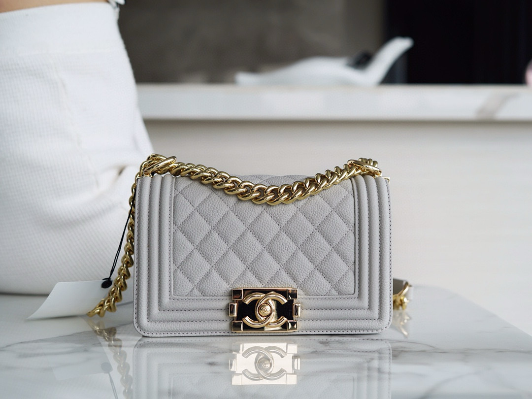 샤넬 Chanel Small Leboy Bag A67085 grey 20cm