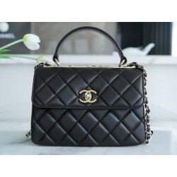 샤넬 Chanel 22ss Trendy CC Flap Bag with Top Handle A92236 Black 25cm