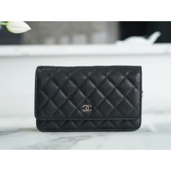 샤넬 Chanel Classic Wallet on Chain AP4241 Black silver 19cm