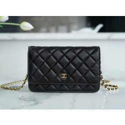 샤넬 Chanel Classic Wallet on Chain AP4241 Black gold 19cm