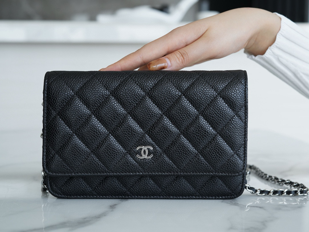 샤넬 Chanel Classic Wallet on Chain AP4241 Black silver 19cm