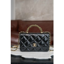 샤넬 Chanel 24b Wallet on Chain Black 19.5cm