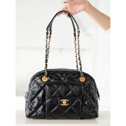 샤넬 Chanel 24A Bowling Bag Black 21cm