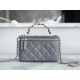샤넬 Chanel 23k Long Vanity with chain grey 17cm