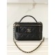 샤넬 Chanel 25c Long Vanity with chain Black 17cm