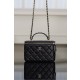 샤넬 Chanel 25P Long Vanity with chain Black 19.5cm