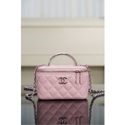 샤넬 Chanel 25P Long Vanity with chain pink 17cm