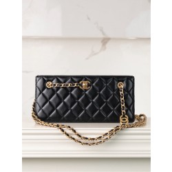 샤넬 Chanel 24k Clutch with Chain Black 27cm