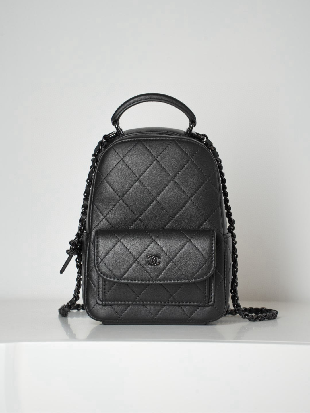 샤넬 Chanel 25c Mini Backpack Black 13cm