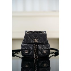샤넬 Chanel 23P Duma Small Backpack Black 16.5cm