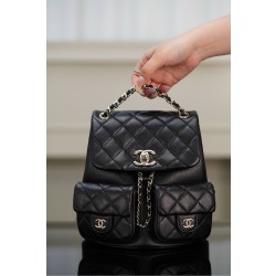 샤넬 Chanel 24A Duma Backpack Black 20.5cm
