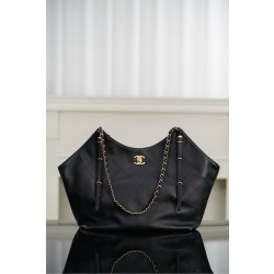 샤넬 Chanel 25S Small Maxi Shopping Bag Black 47cm