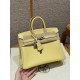 에르메스 Hermes Birkin 25cm Swift 1Z Jaune Poussin/silver
