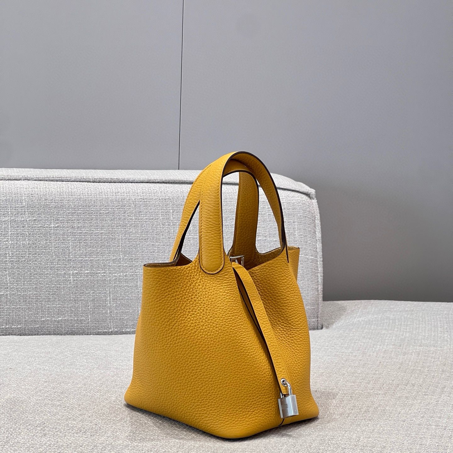 에르메스 Hermes Picotin 18cm TC 9D Jaune/silver