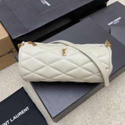 생로랑 Saint laurent/YSL 699703 Sade Mini Tube Bag in Quilted Lambskin Blanc Vintage 20CM