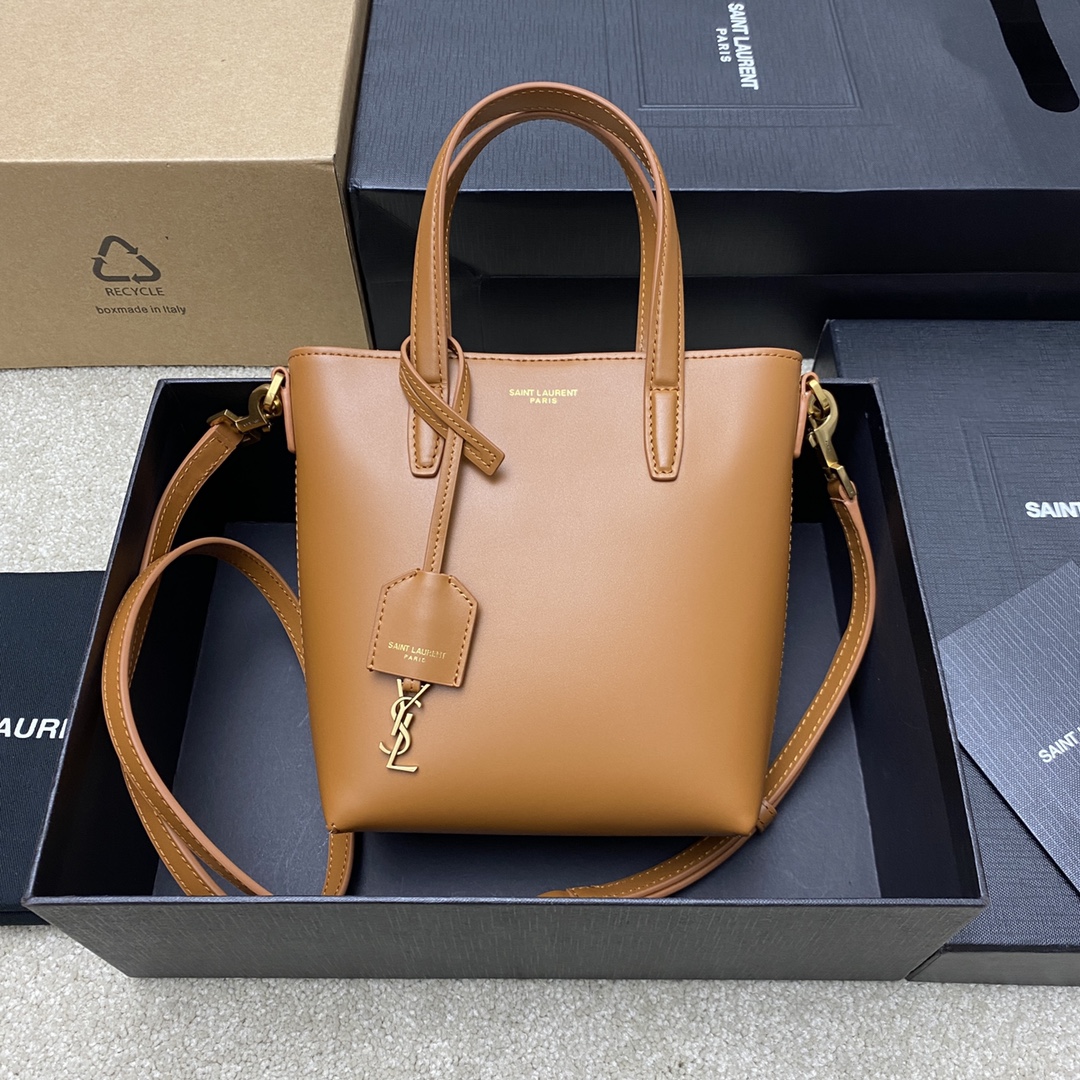 생로랑 Saint laurent/YSL 773995 Mini Toy Shopping in Box Leather Fox