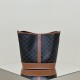 셀린느 Celine 191132 Triomphe Canvas  트리옹프 캔버스 & 카프스킨 미디움 버킷백 탄 33CM