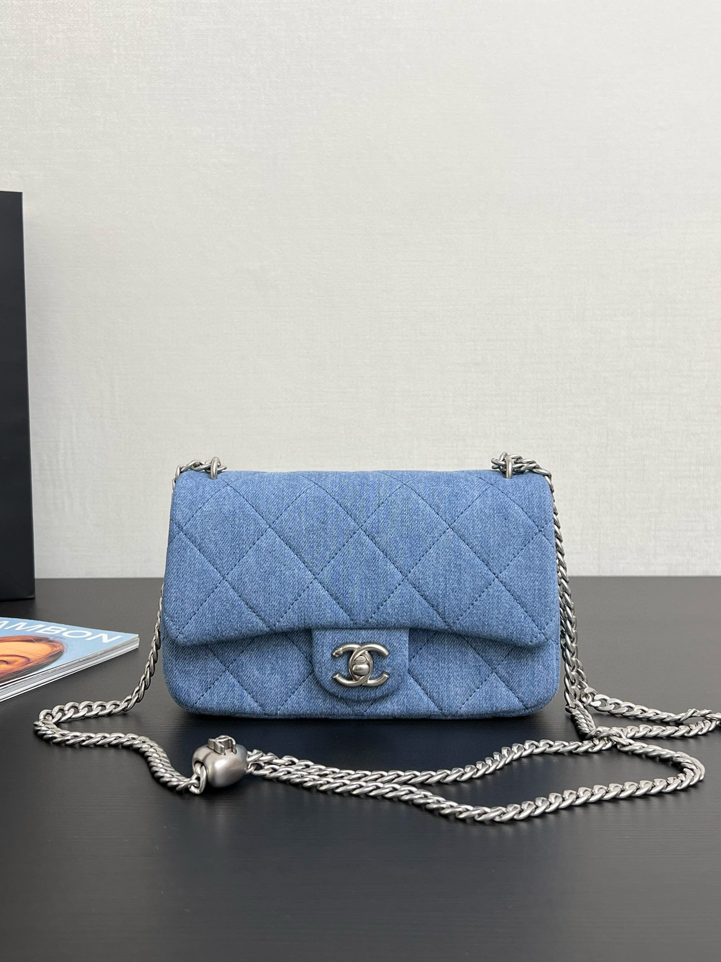 샤넬 Chanel 25c Mini Flap Bag 99437 Blue 19cm