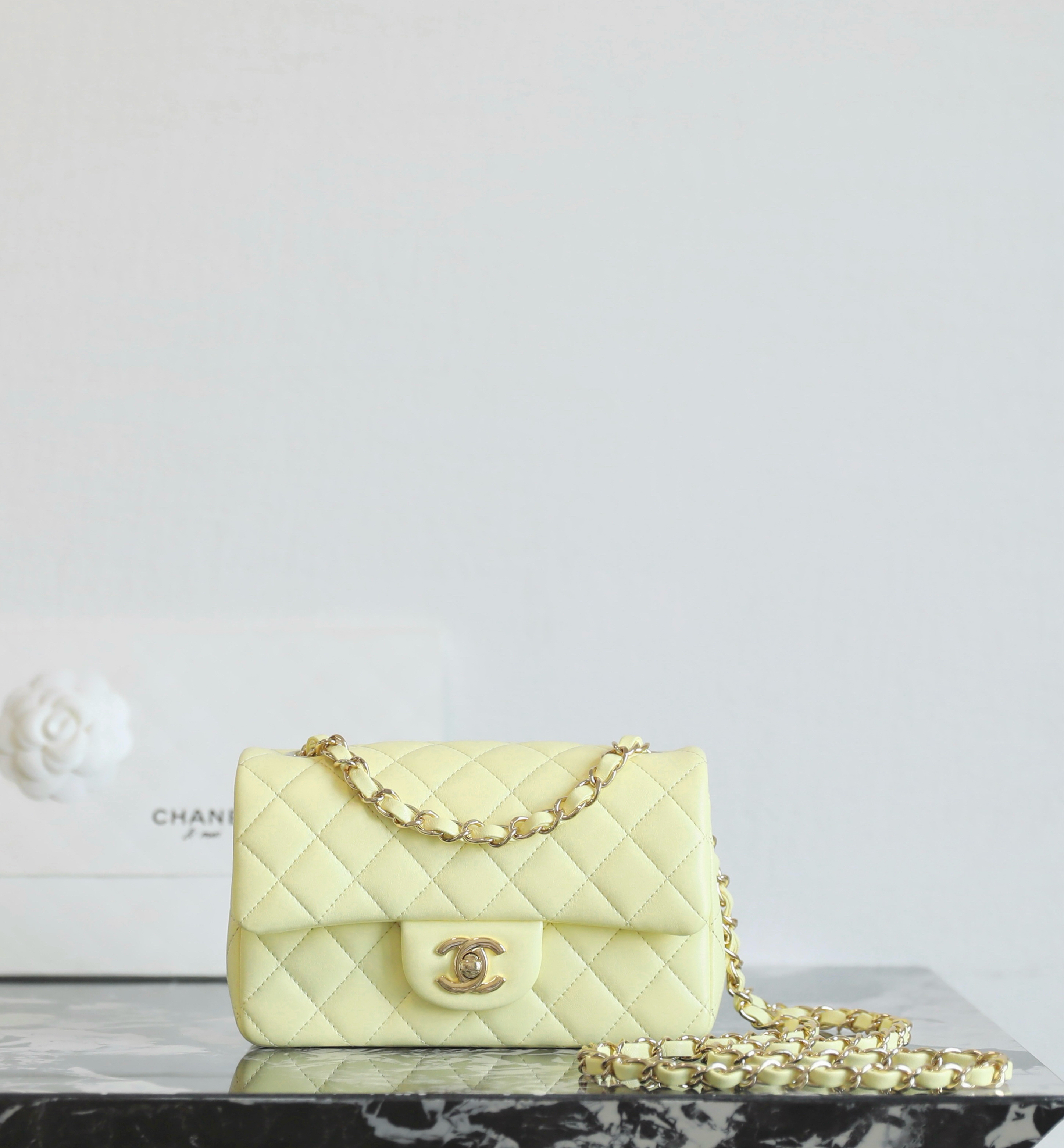 샤넬 Chanel 25s AS1787 Mini Flap Bag C-061 yellow 20cm