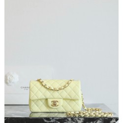 샤넬 Chanel 25s AS1787 Mini Flap Bag C-061 yellow 20cm