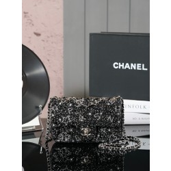 샤넬 Chanel 24k Mini Classic Flap Bag Black 20cm