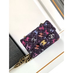 샤넬 Chanel Mini Classic Flap Bag Rainbow 20cm