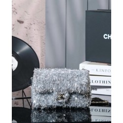 샤넬 Chanel Mini Classic Flap Bag silver 20cm