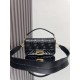 펜디 FENDI 8BR600 Medium Baguette Bag Nappa Leather Black 26CM