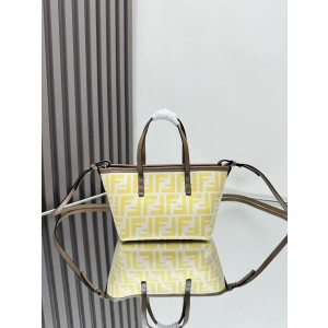 펜디 FENDI 8BS096 Roll Mini Fabric FF Jacquard Mini Bag 23CM