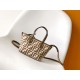 펜디 FENDI 8BS096 Roll Mini Fabric FF Jacquard Bag 23CM
