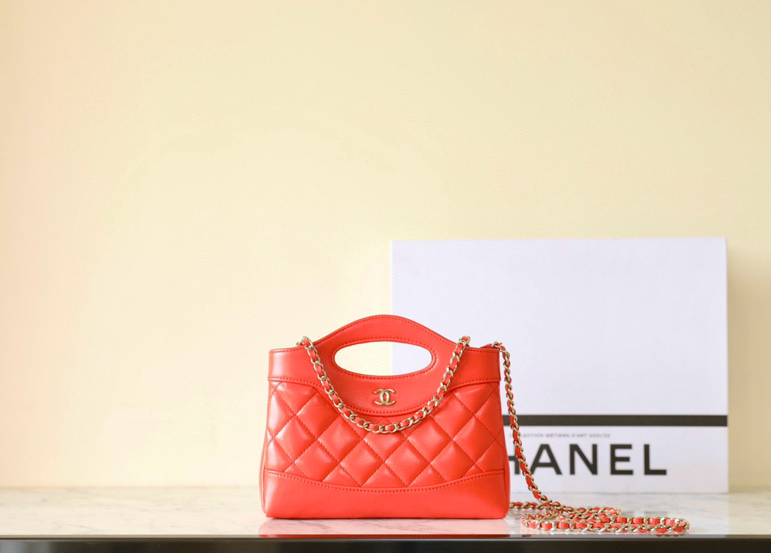 샤넬 Chanel 25P AP3656 31Shopping Bag Nano C-501 Red 20.5cm