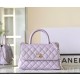 샤넬 Chanel A92990 Small CoCo Handle Flap Bag C-091 Light purple 24cm