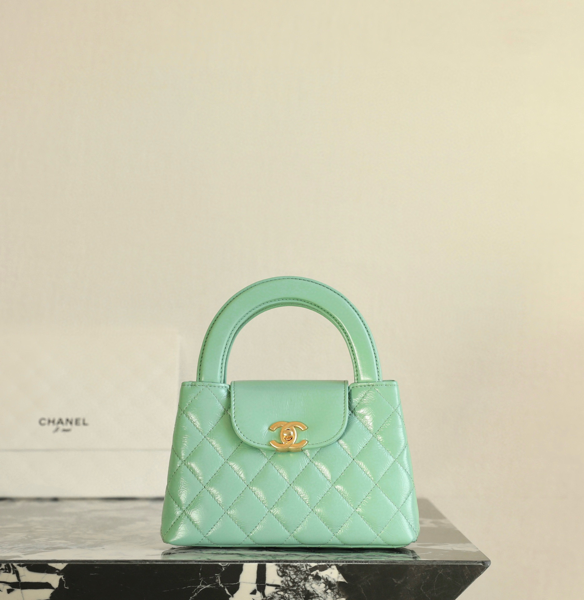 샤넬 Chanel AS4416 Kelly Nano C-521 green 13cm