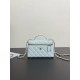 샤넬 Chanel 25c LP Long Vanity with chain 99448 Light blue 19cm