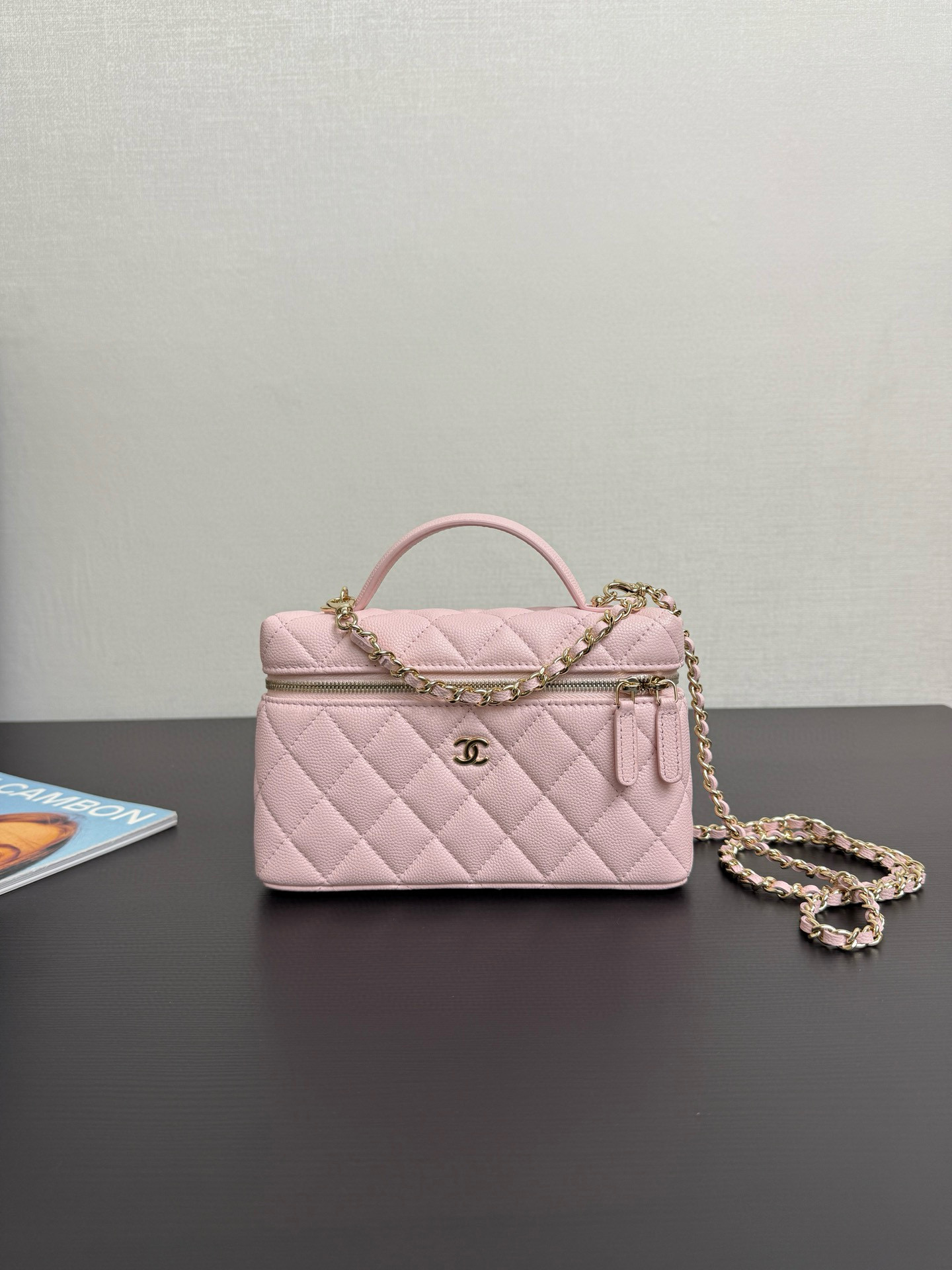 샤넬 Chanel 25c LP Long Vanity with chain 99448 Pink 19cm